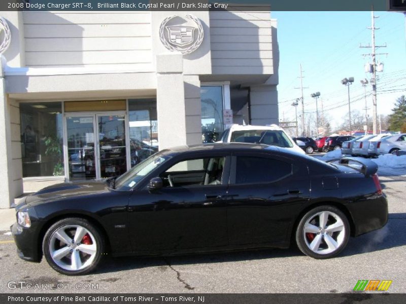 Brilliant Black Crystal Pearl / Dark Slate Gray 2008 Dodge Charger SRT-8