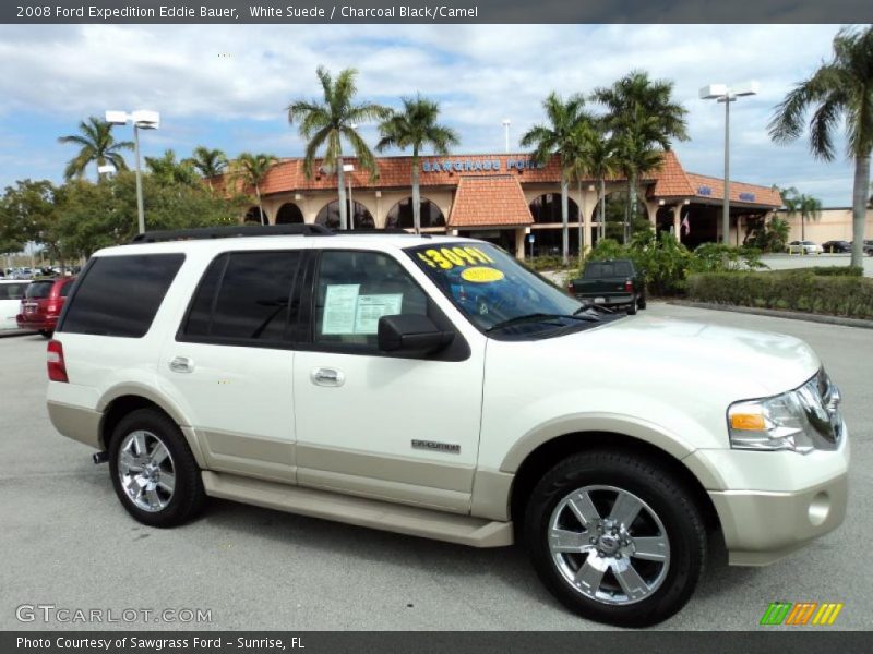 White Suede / Charcoal Black/Camel 2008 Ford Expedition Eddie Bauer