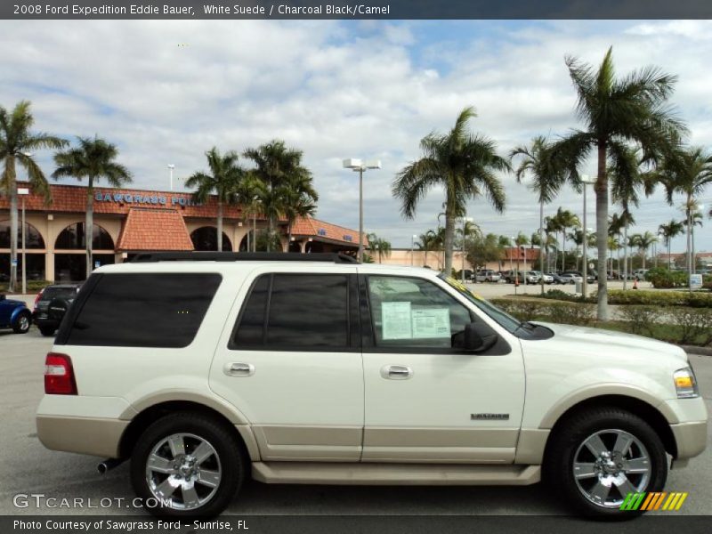 White Suede / Charcoal Black/Camel 2008 Ford Expedition Eddie Bauer