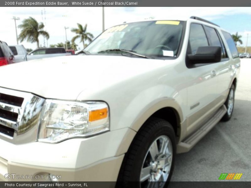 White Suede / Charcoal Black/Camel 2008 Ford Expedition Eddie Bauer