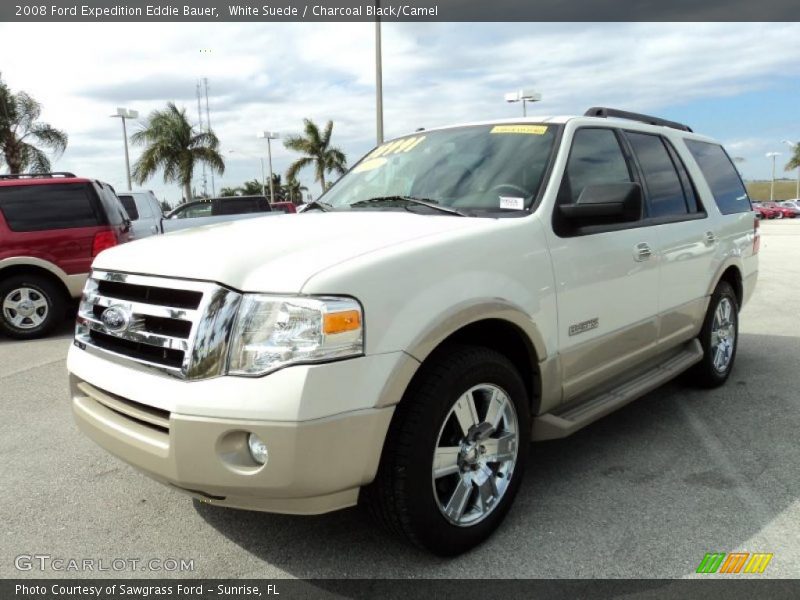 White Suede / Charcoal Black/Camel 2008 Ford Expedition Eddie Bauer