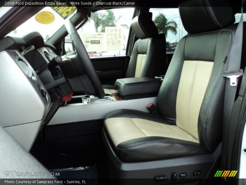 White Suede / Charcoal Black/Camel 2008 Ford Expedition Eddie Bauer