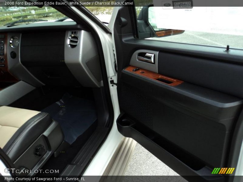White Suede / Charcoal Black/Camel 2008 Ford Expedition Eddie Bauer