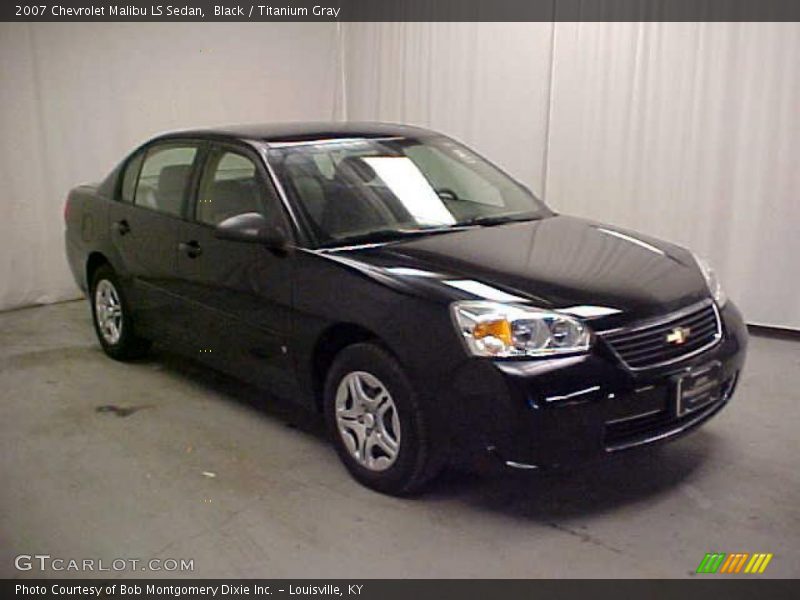 Black / Titanium Gray 2007 Chevrolet Malibu LS Sedan