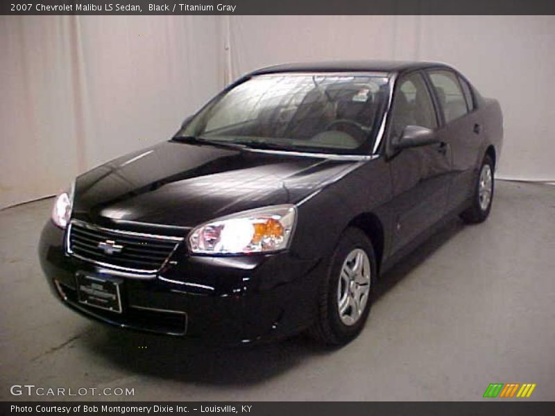 Black / Titanium Gray 2007 Chevrolet Malibu LS Sedan