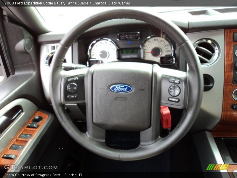 White Suede / Charcoal Black/Camel 2008 Ford Expedition Eddie Bauer