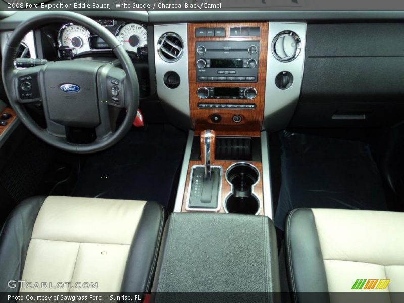 White Suede / Charcoal Black/Camel 2008 Ford Expedition Eddie Bauer