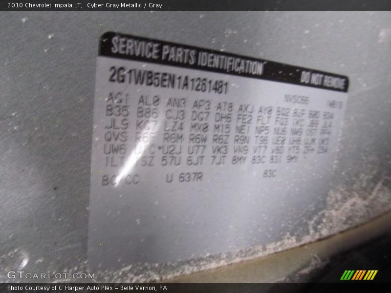 Cyber Gray Metallic / Gray 2010 Chevrolet Impala LT
