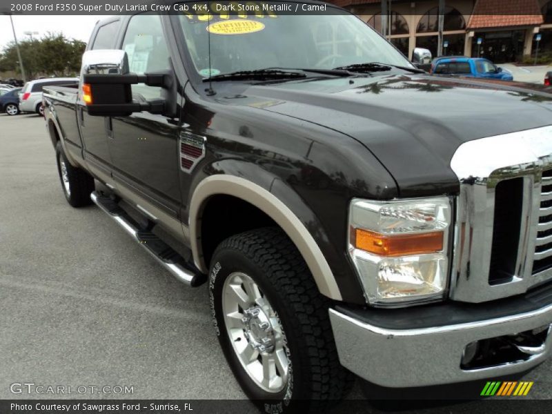 Dark Stone Metallic / Camel 2008 Ford F350 Super Duty Lariat Crew Cab 4x4