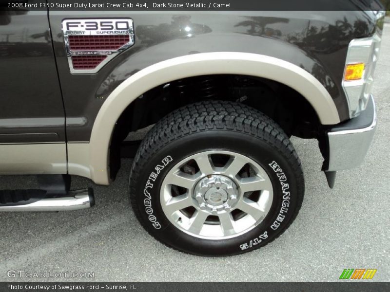 Dark Stone Metallic / Camel 2008 Ford F350 Super Duty Lariat Crew Cab 4x4