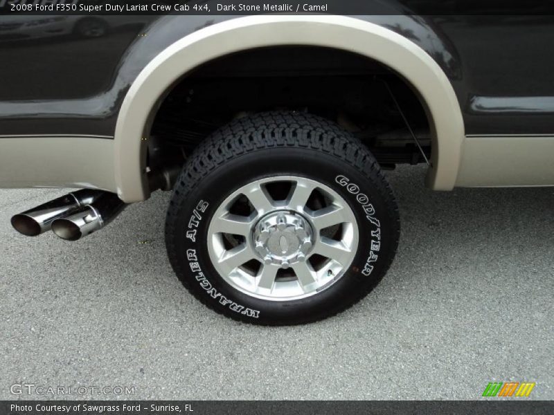 Dark Stone Metallic / Camel 2008 Ford F350 Super Duty Lariat Crew Cab 4x4