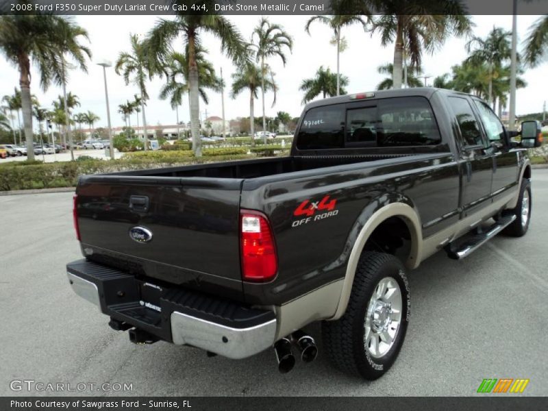Dark Stone Metallic / Camel 2008 Ford F350 Super Duty Lariat Crew Cab 4x4