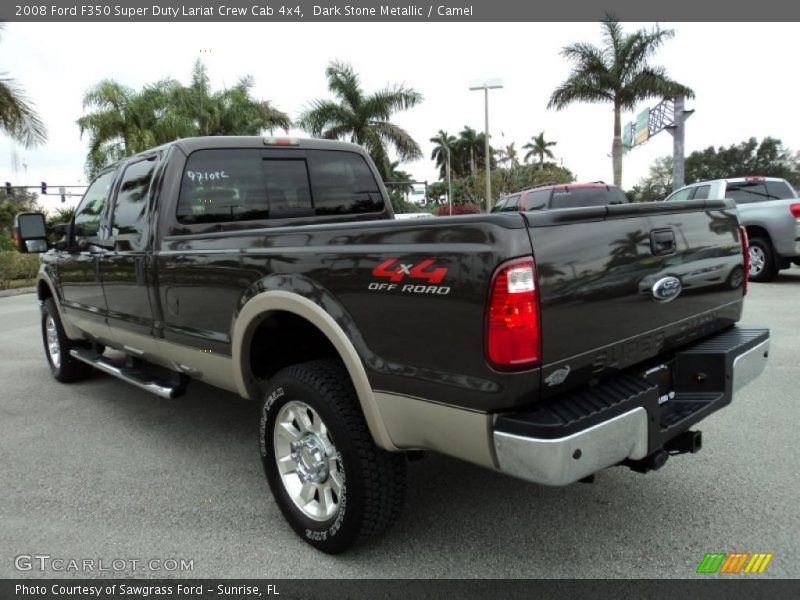 Dark Stone Metallic / Camel 2008 Ford F350 Super Duty Lariat Crew Cab 4x4