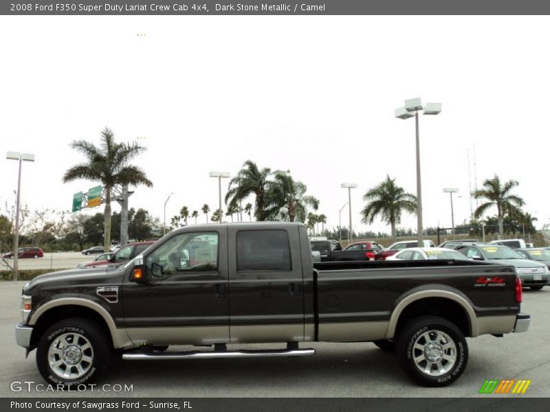 Dark Stone Metallic / Camel 2008 Ford F350 Super Duty Lariat Crew Cab 4x4