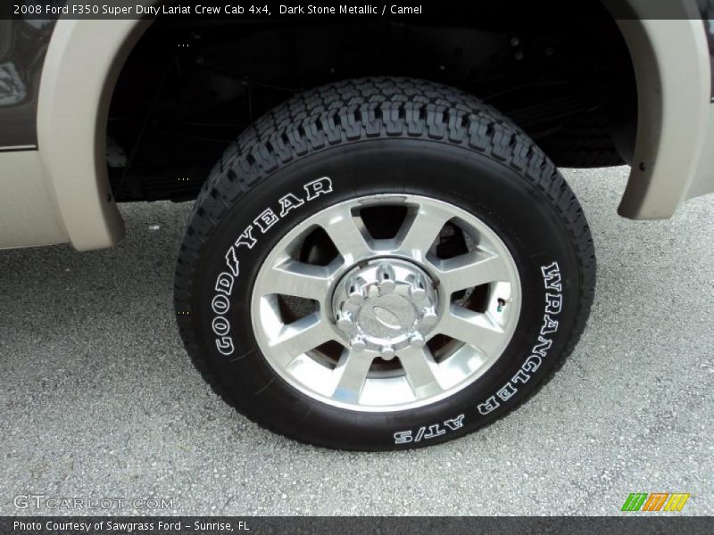Dark Stone Metallic / Camel 2008 Ford F350 Super Duty Lariat Crew Cab 4x4