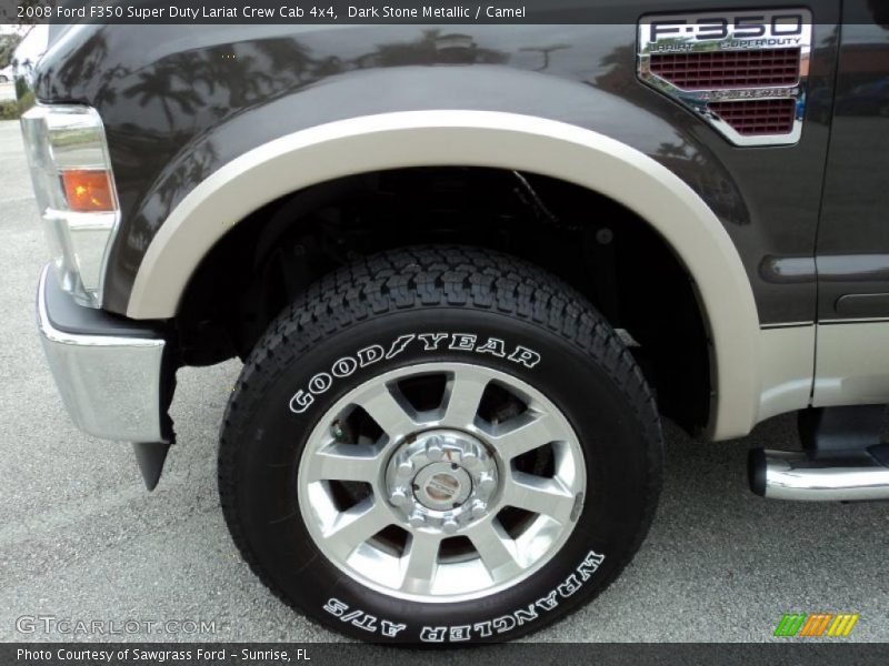 Dark Stone Metallic / Camel 2008 Ford F350 Super Duty Lariat Crew Cab 4x4