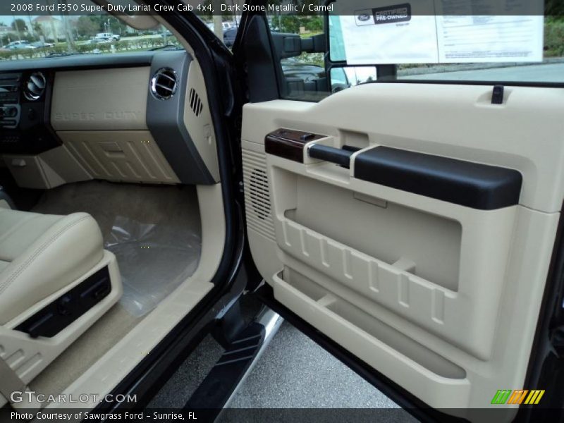 Dark Stone Metallic / Camel 2008 Ford F350 Super Duty Lariat Crew Cab 4x4
