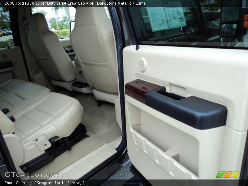 Dark Stone Metallic / Camel 2008 Ford F350 Super Duty Lariat Crew Cab 4x4