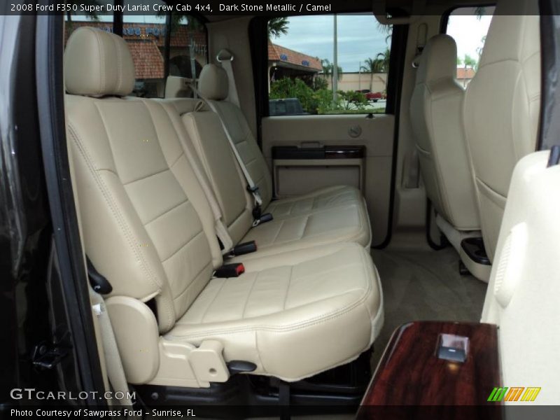 Dark Stone Metallic / Camel 2008 Ford F350 Super Duty Lariat Crew Cab 4x4