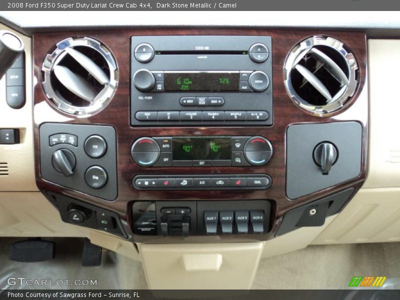 Dark Stone Metallic / Camel 2008 Ford F350 Super Duty Lariat Crew Cab 4x4