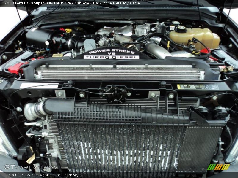 Dark Stone Metallic / Camel 2008 Ford F350 Super Duty Lariat Crew Cab 4x4