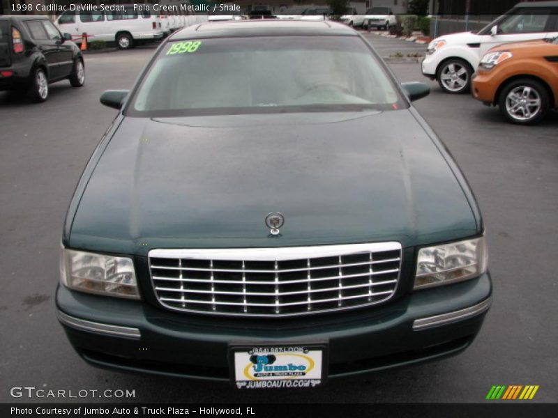 Polo Green Metallic / Shale 1998 Cadillac DeVille Sedan