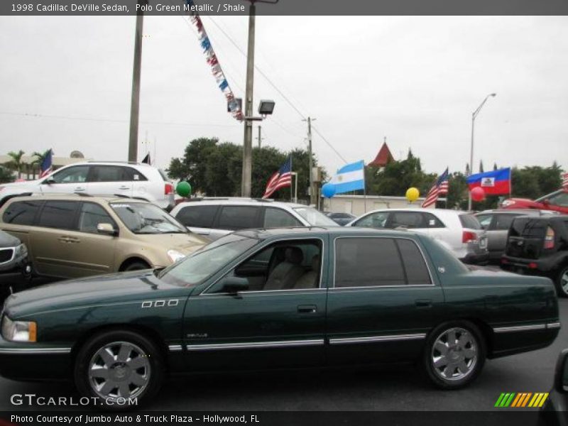 Polo Green Metallic / Shale 1998 Cadillac DeVille Sedan
