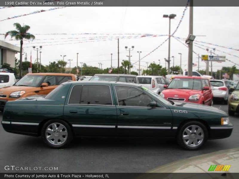 Polo Green Metallic / Shale 1998 Cadillac DeVille Sedan