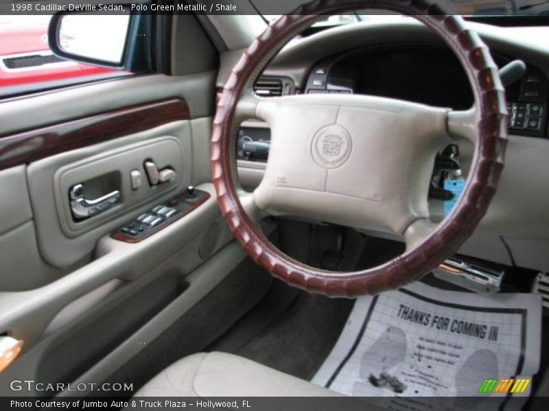 Polo Green Metallic / Shale 1998 Cadillac DeVille Sedan