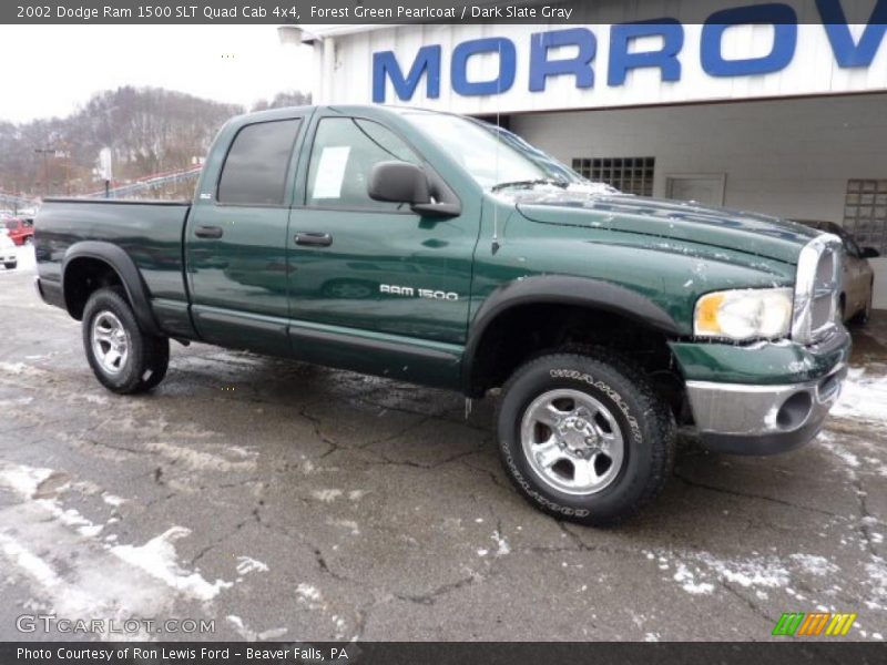 Forest Green Pearlcoat / Dark Slate Gray 2002 Dodge Ram 1500 SLT Quad Cab 4x4