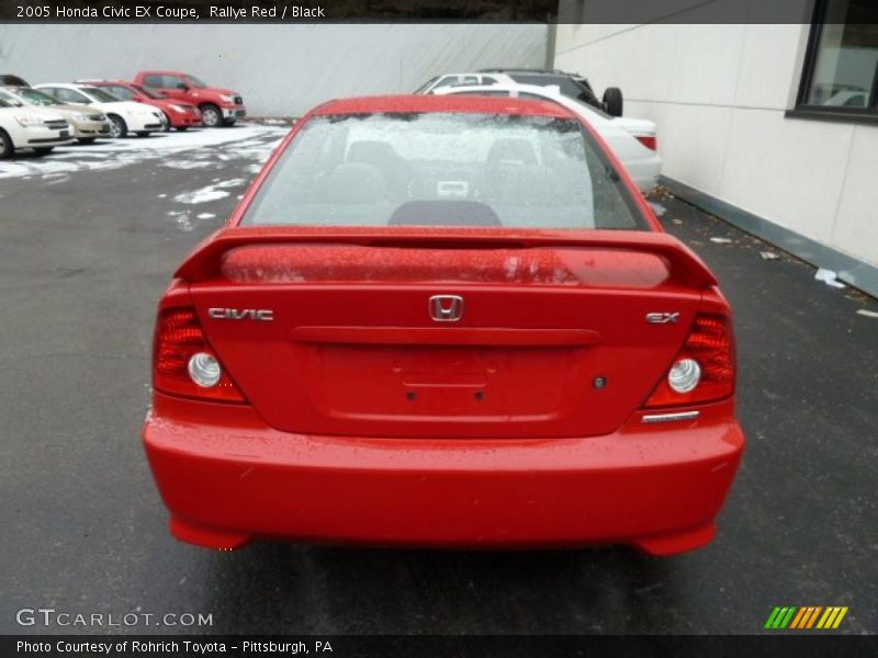 Rallye Red / Black 2005 Honda Civic EX Coupe