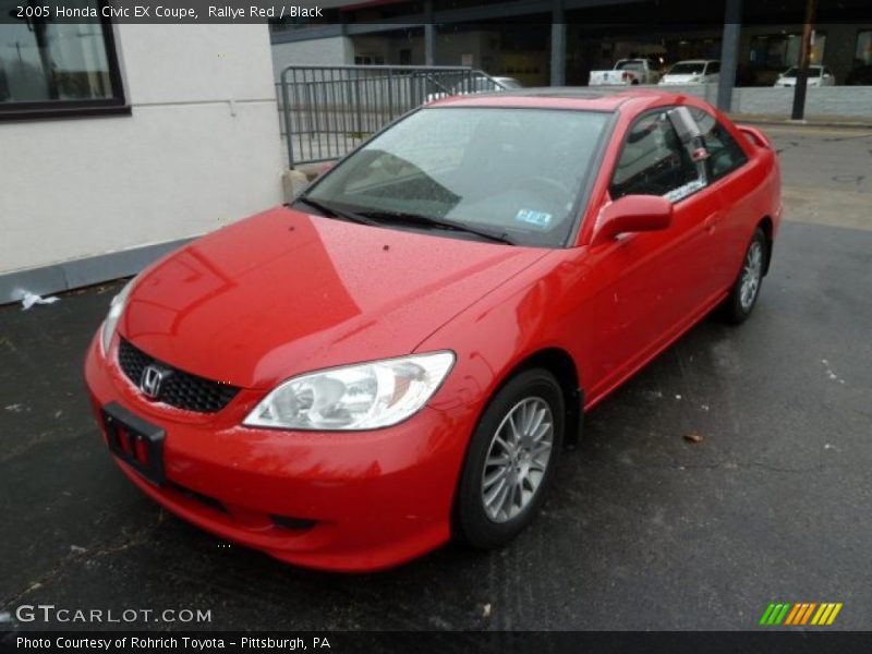 Rallye Red / Black 2005 Honda Civic EX Coupe