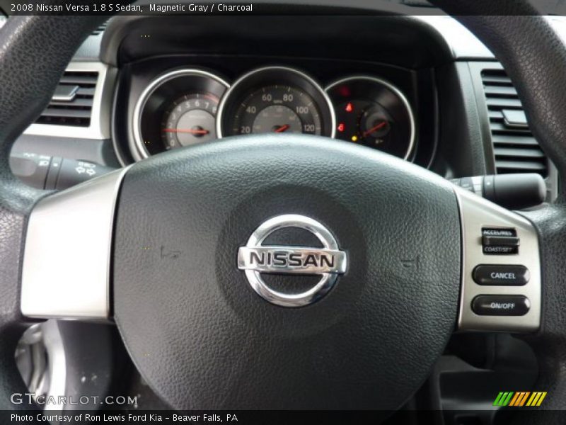 Magnetic Gray / Charcoal 2008 Nissan Versa 1.8 S Sedan