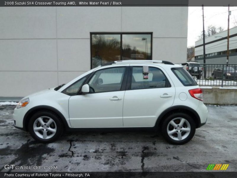 White Water Pearl / Black 2008 Suzuki SX4 Crossover Touring AWD