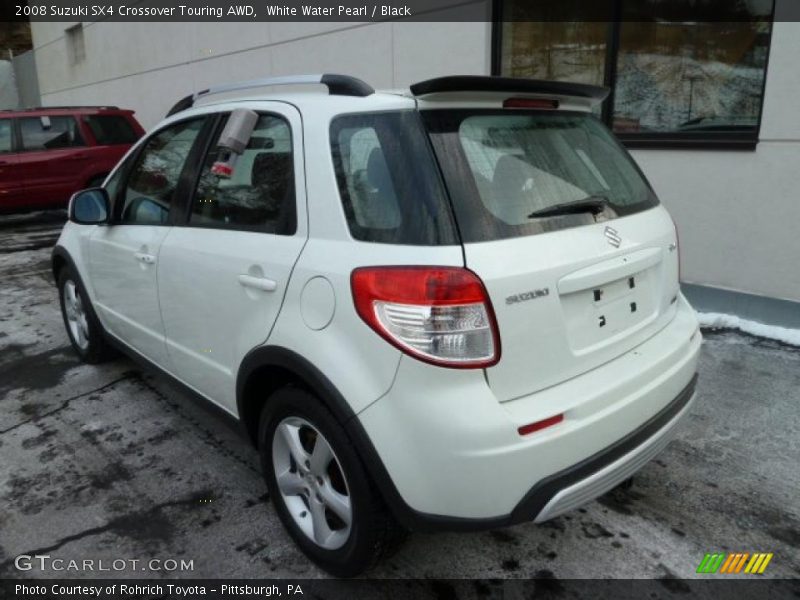 White Water Pearl / Black 2008 Suzuki SX4 Crossover Touring AWD