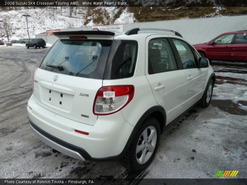 White Water Pearl / Black 2008 Suzuki SX4 Crossover Touring AWD