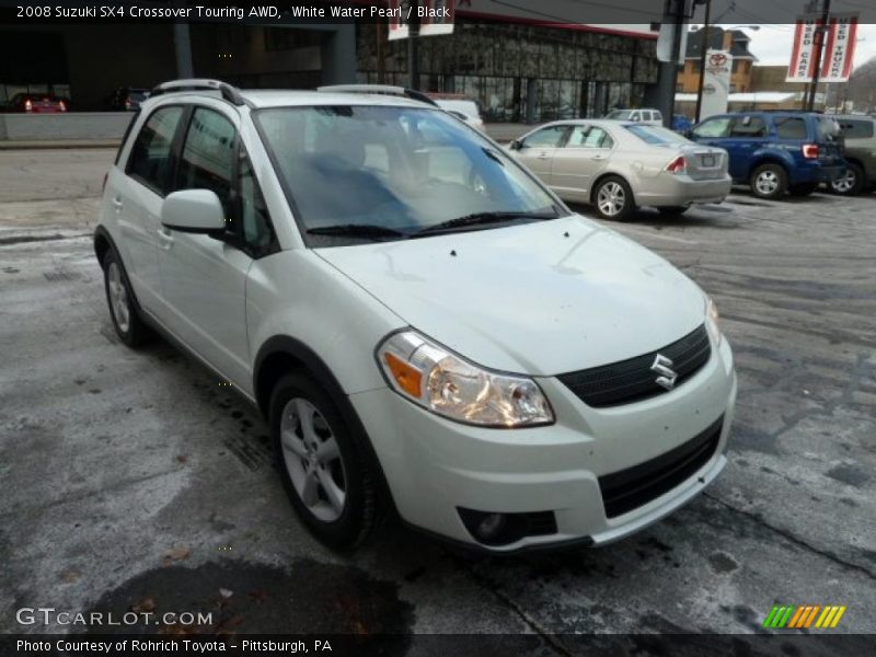 White Water Pearl / Black 2008 Suzuki SX4 Crossover Touring AWD