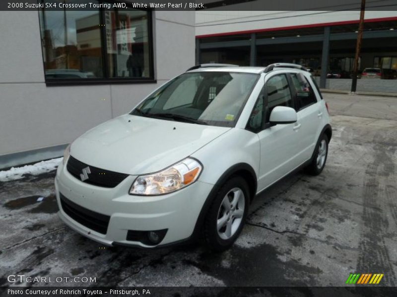 White Water Pearl / Black 2008 Suzuki SX4 Crossover Touring AWD