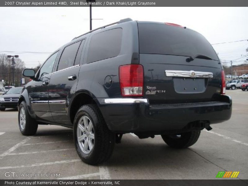Steel Blue Metallic / Dark Khaki/Light Graystone 2007 Chrysler Aspen Limited 4WD