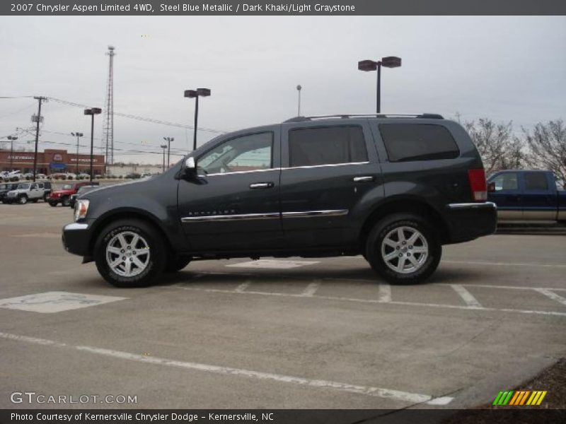 Steel Blue Metallic / Dark Khaki/Light Graystone 2007 Chrysler Aspen Limited 4WD