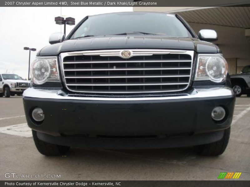 Steel Blue Metallic / Dark Khaki/Light Graystone 2007 Chrysler Aspen Limited 4WD