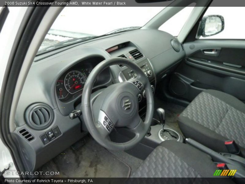 White Water Pearl / Black 2008 Suzuki SX4 Crossover Touring AWD