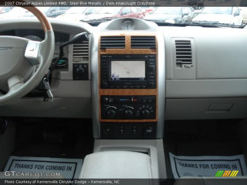 Steel Blue Metallic / Dark Khaki/Light Graystone 2007 Chrysler Aspen Limited 4WD
