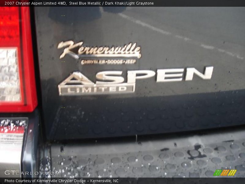 Steel Blue Metallic / Dark Khaki/Light Graystone 2007 Chrysler Aspen Limited 4WD