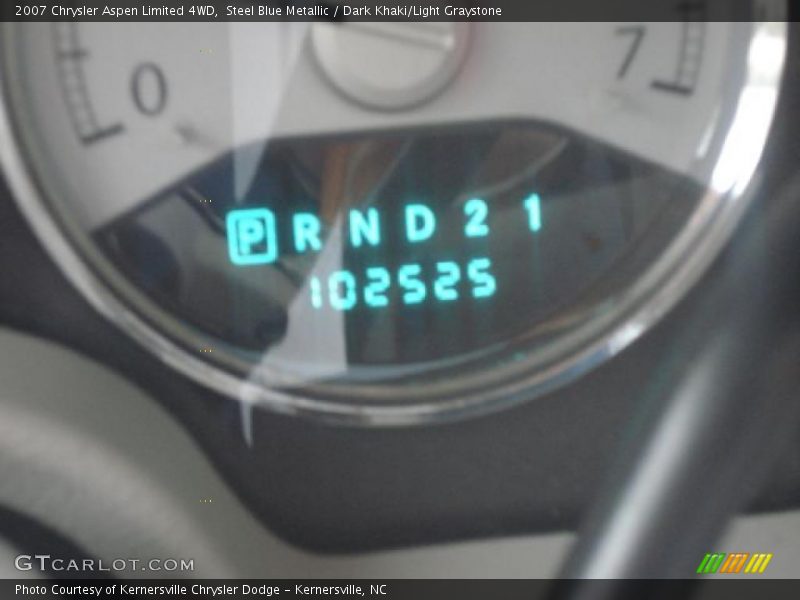 Steel Blue Metallic / Dark Khaki/Light Graystone 2007 Chrysler Aspen Limited 4WD