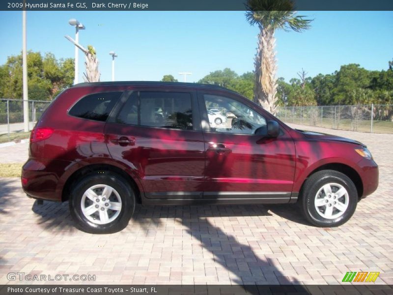 Dark Cherry / Beige 2009 Hyundai Santa Fe GLS
