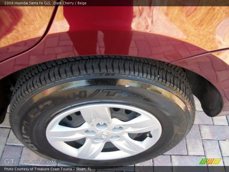 Dark Cherry / Beige 2009 Hyundai Santa Fe GLS