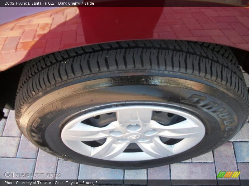 Dark Cherry / Beige 2009 Hyundai Santa Fe GLS