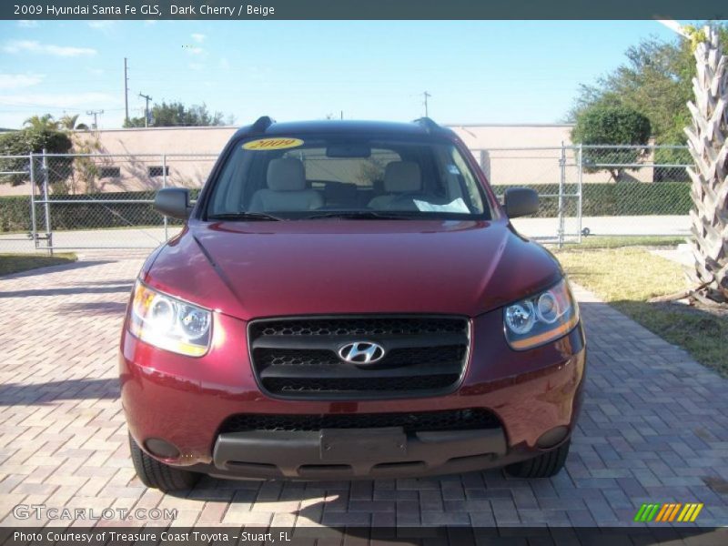 Dark Cherry / Beige 2009 Hyundai Santa Fe GLS