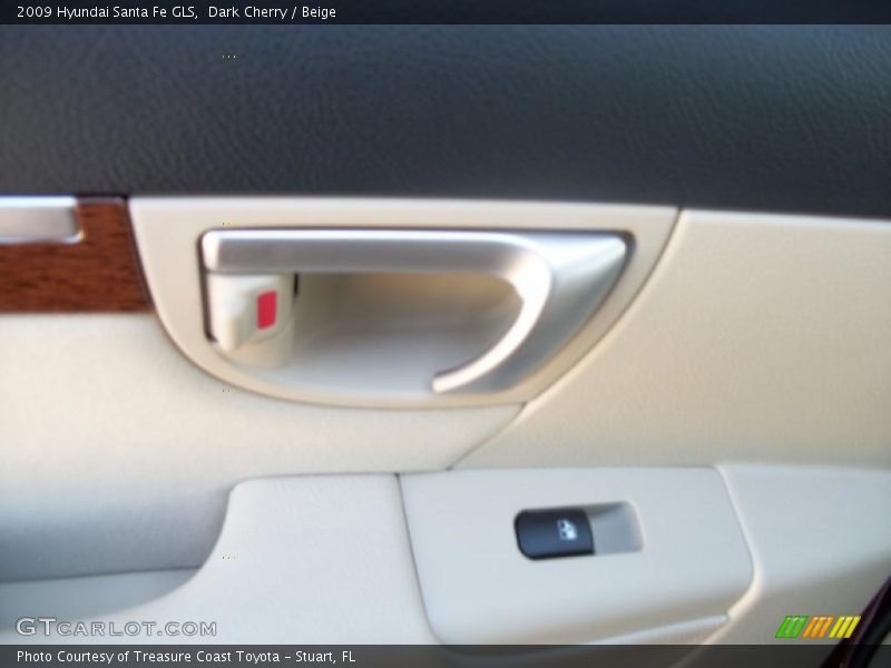 Dark Cherry / Beige 2009 Hyundai Santa Fe GLS